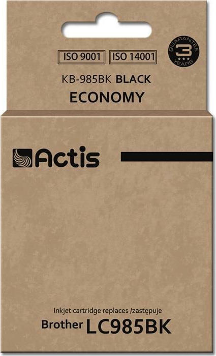 Actis Συμβατό Μελάνι Εκτυπωτή InkJet Brother LC985BK 28.5ml Μαύρο
