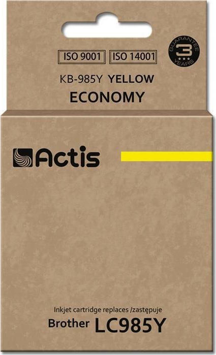 Actis Συμβατό Μελάνι Εκτυπωτή InkJet Brother LC985Y 19.5ml Κίτρινο