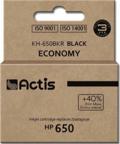 Actis Συμβατό Μελάνι Εκτυπωτή InkJet HP 650 CZ101AE 15ml Μαύρο