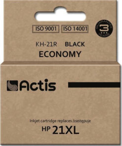 Actis Συμβατό Μελάνι Εκτυπωτή InkJet HP 21XL C9351A 20ml Μαύρο