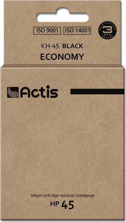 Actis Συμβατό Μελάνι Εκτυπωτή InkJet HP 45 51645A 50ml Μαύρο