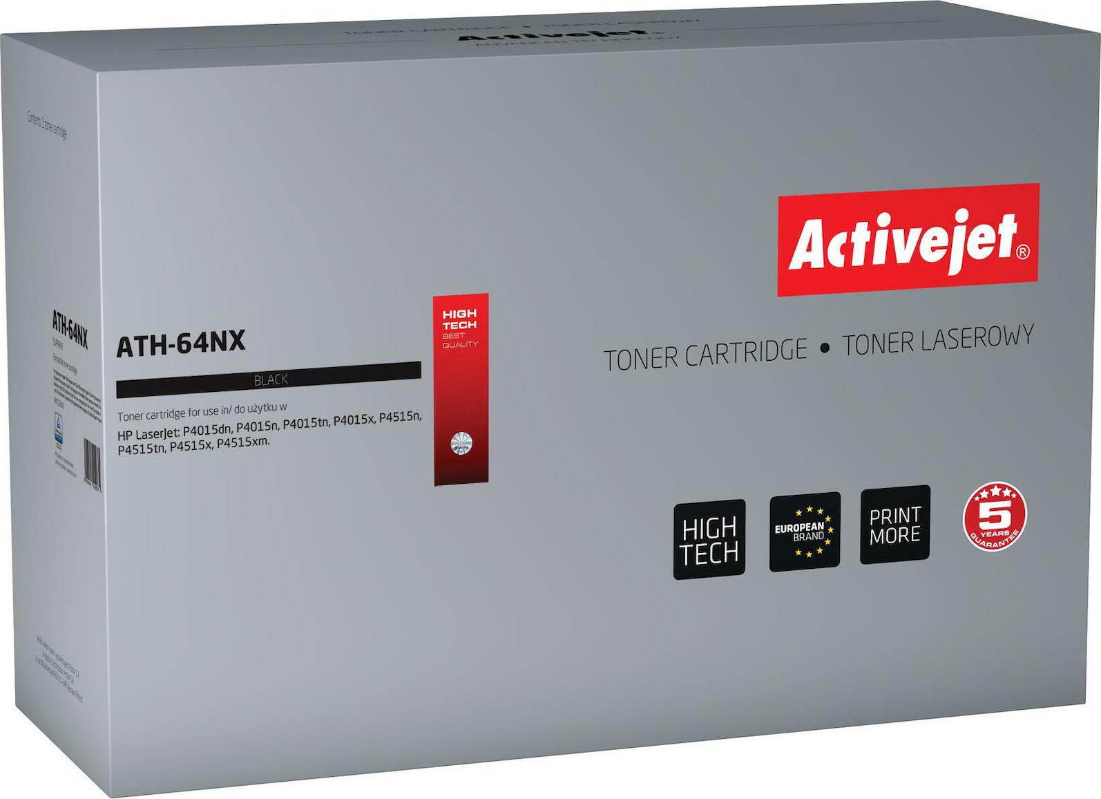 Active Jet Συμβατό Toner για Laser Εκτυπωτή HP 64X CC364X 24000 Σελίδων Μαύρο