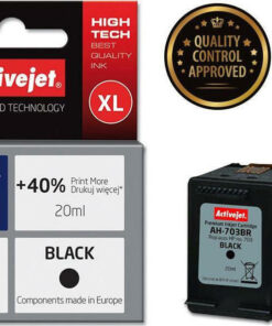 Active Jet Συμβατό Μελάνι Εκτυπωτή InkJet HP 703 CD887AE 840 Σελίδων 20ml Μαύρο