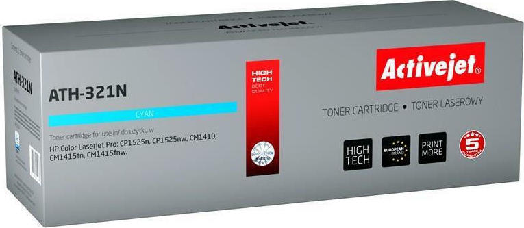 Active Jet Συμβατό Toner για Laser Εκτυπωτή HP 128A CE321A 8000 Σελίδων Κυανό