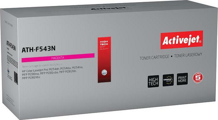 Active Jet Συμβατό Toner για Laser Εκτυπωτή HP 203A CF543A 1300 Σελίδων Ματζέντα