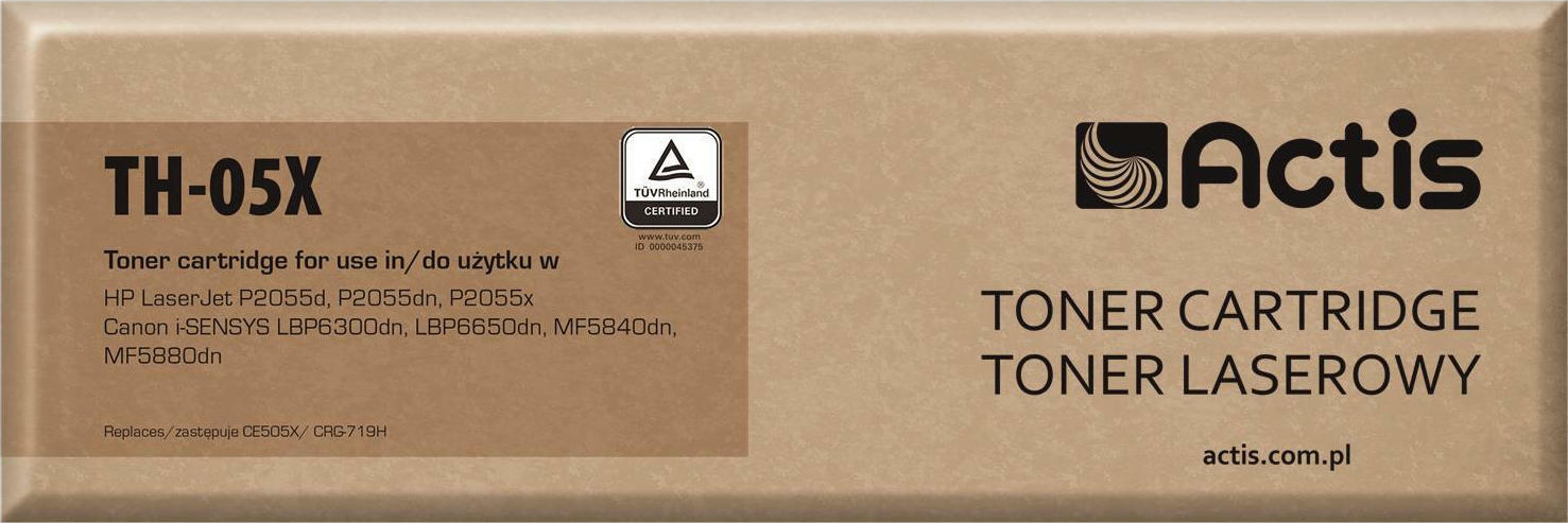 Actis Συμβατό Toner για Laser Εκτυπωτή HP 05X CE505X 6500 Σελίδων Μαύρο