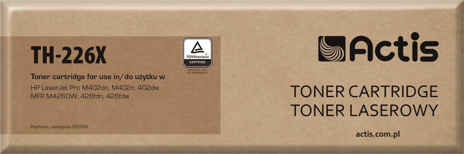 Actis Συμβατό Toner για Laser Εκτυπωτή HP 26X CF226X 9000 Σελίδων Μαύρο