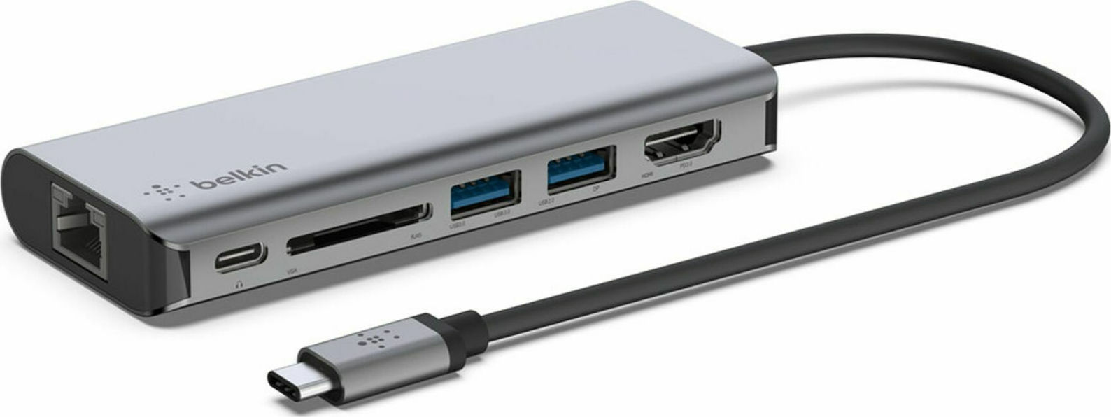 Belkin Connect USB-C Docking Station με HDMI 4K PD Ethernet Γκρι