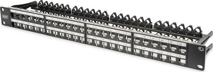 Digitus Patch Panel Keystone για Rack 1U 19" 48 Θυρών Μαύρο - Image 2