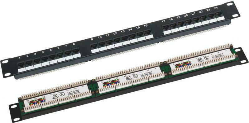 A-LAN Patch Panel για Rack 1U 19" 24 Θυρών cat5e Μαύρο - Image 2