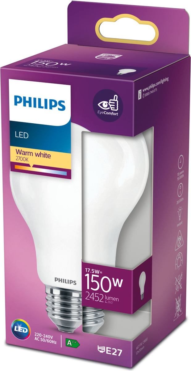 Philips Λάμπα LED 17.5W 121mm για Ντουί E27 και Σχήμα A67 Θερμό Λευκό 2452lm 929002372601 - Image 2