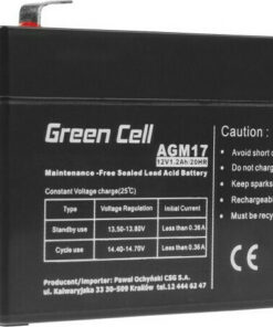 Green Cell με Χωρητικότητα 1.2Ah και Τάση 12V AGM17 1τμχ