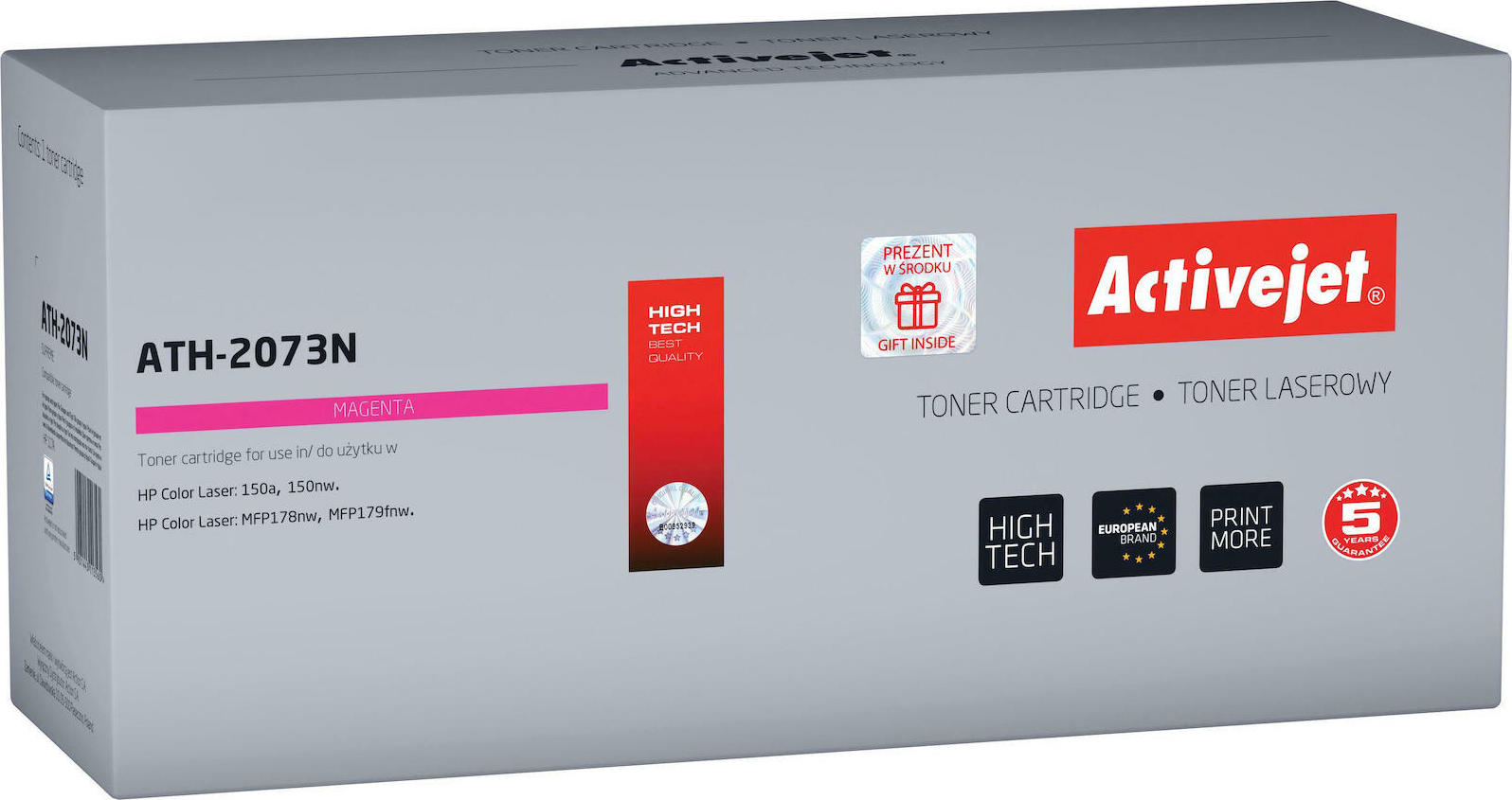 Active Jet Συμβατό Toner για Laser Εκτυπωτή HP 117A 2073A 700 Σελίδων Ματζέντα