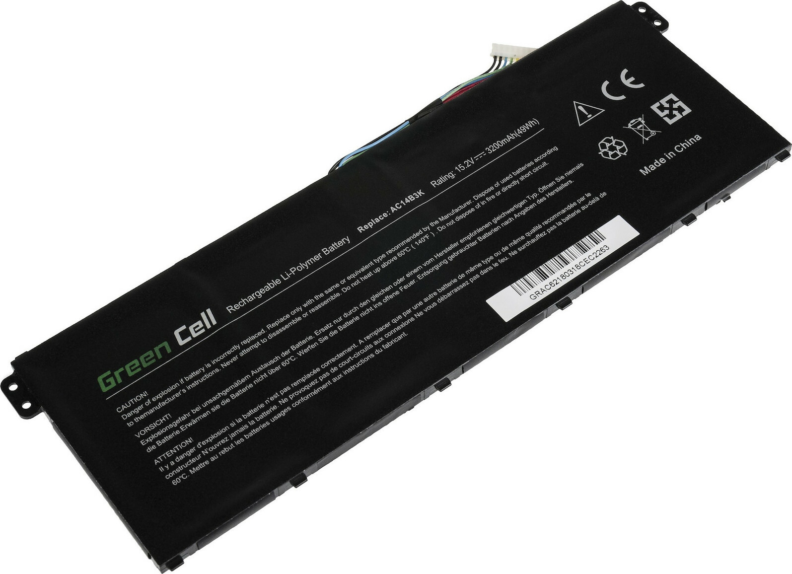 Green Cell Συμβατή Μπαταρία για Acer Aspire A515/A517/E15/ES1-512 με 3200mAh - Image 2