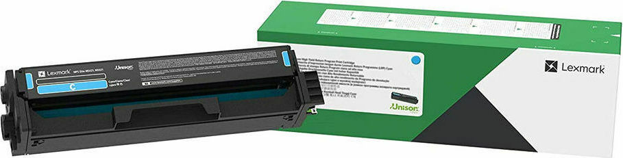 Lexmark C332HC0 Γνήσιο Toner Laser Εκτυπωτή Κυανό High Yield Return Program 2500 Σελίδων