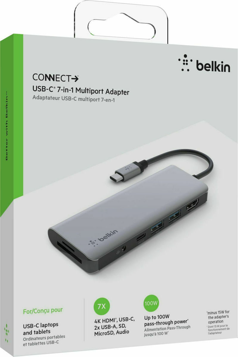 Belkin Connect 7-in-1 USB-C Docking Station με HDMI 4K PD