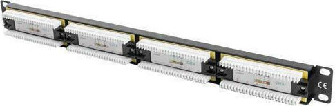 Lanberg Patch Panel Unshielded για Rack 1U 19" 24 Θυρών cat6 Μαύρο - Image 2