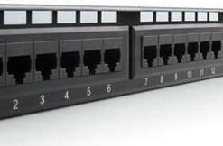 Lanberg Patch Panel Unshielded για Rack 1U 19" 24 Θυρών cat6 Μαύρο