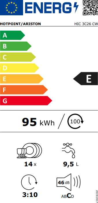 Hotpoint-Ariston Πλήρως Εντοιχιζόμενο για 14 Σερβίτσια Π59.8xY82εκ. HIC 3C26 CW - Image 2