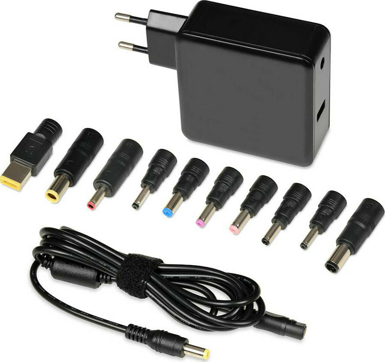 iBox Universal Φορτιστής Laptop 65W 2A με Αντάπτορα Τροφοδοσίας και με σετ βυσμάτων