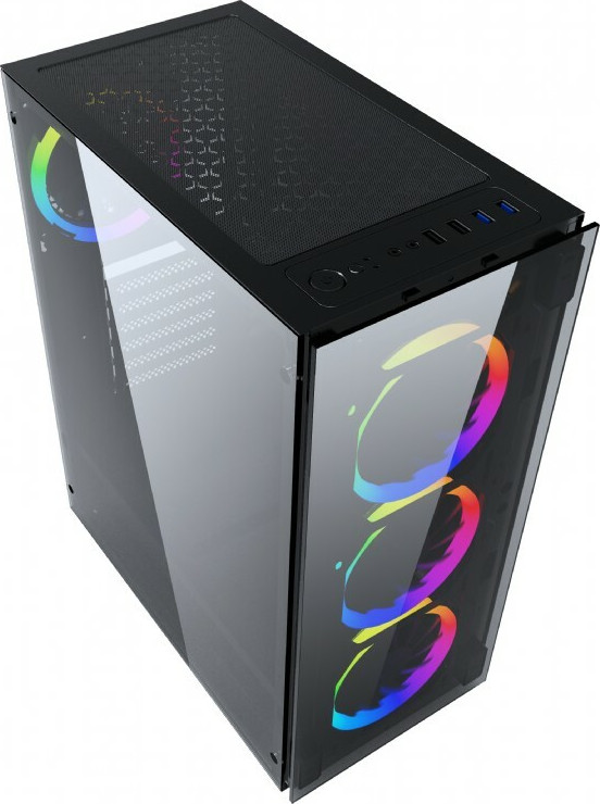 Gembird Fornax 1500RGB Gaming Midi Tower με Πλαϊνό Παράθυρο - Image 3