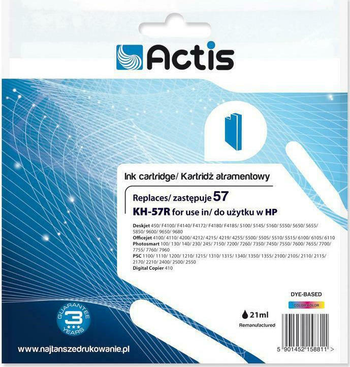 Actis Συμβατό Μελάνι Εκτυπωτή InkJet HP 57 C6657AE 18ml Πολλαπλό (Color) - Image 2