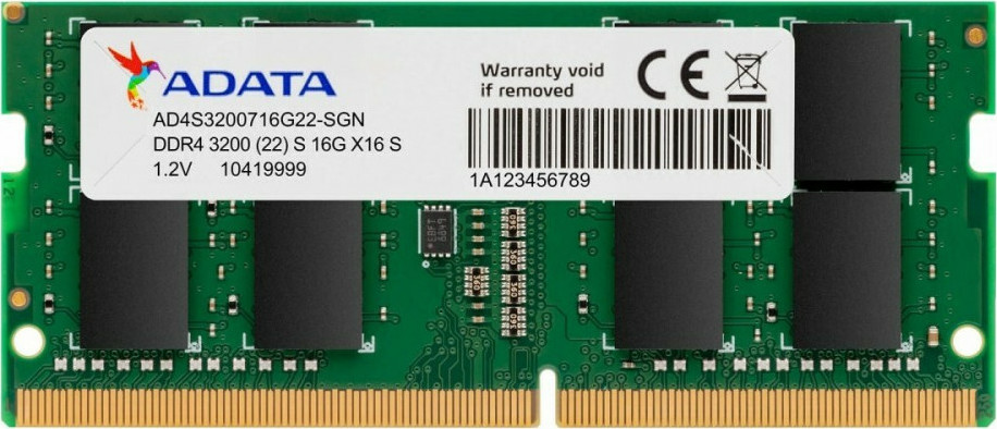 Adata Premier DDR4 με Module 1x16GB και Ταχύτητα 3200 για Laptop AD4S320016G22-SGN - Image 2