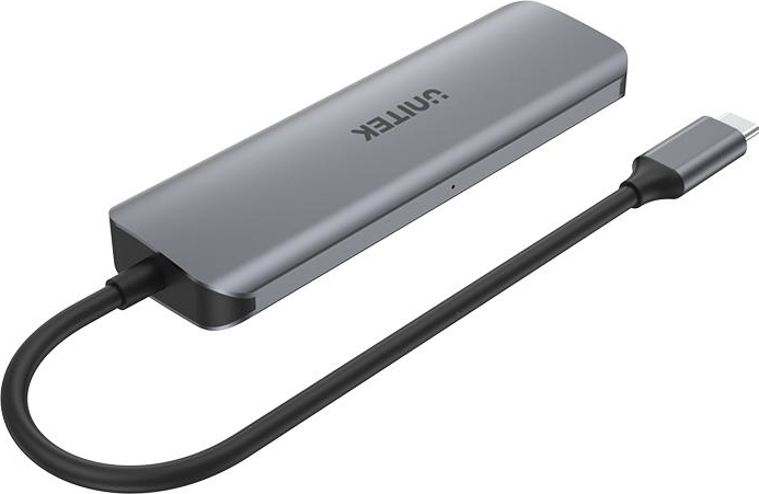 Unitek uHUB P5+ USB 3.2 Hub 5 Θυρών με σύνδεση USB-C Γκρι - Image 2