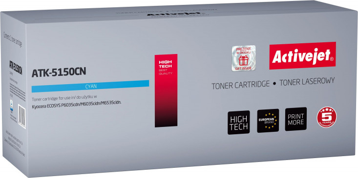 Active Jet Συμβατό Toner για Laser Εκτυπωτή Kyocera TK-5150C 10000 Σελίδων Κυανό