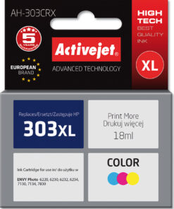 Active Jet Συμβατό Μελάνι Εκτυπωτή InkJet HP 303XL T6N03AE 415 Σελίδων 18ml Μαύρο