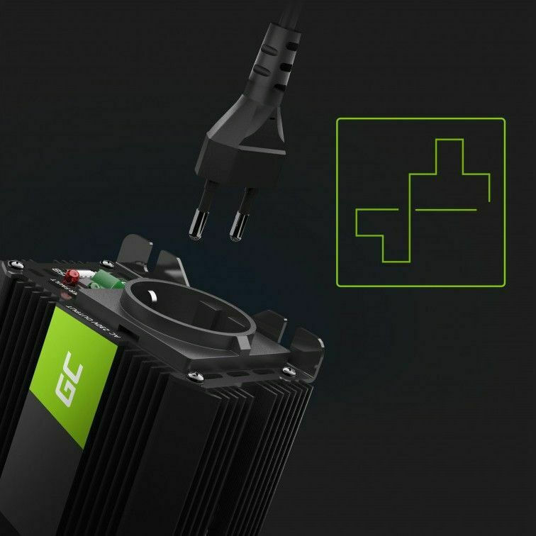Green Cell Inverter Αυτοκινήτου Τροποποιημένου Ημιτόνου 500W για Μετατροπή 24V DC σε 230V AC με 1xUSB - Image 4