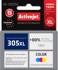 Active Jet Συμβατό Μελάνι Εκτυπωτή InkJet HP 305XL 3YM63AE 360 Σελίδων 18ml Πολλαπλό (Color)