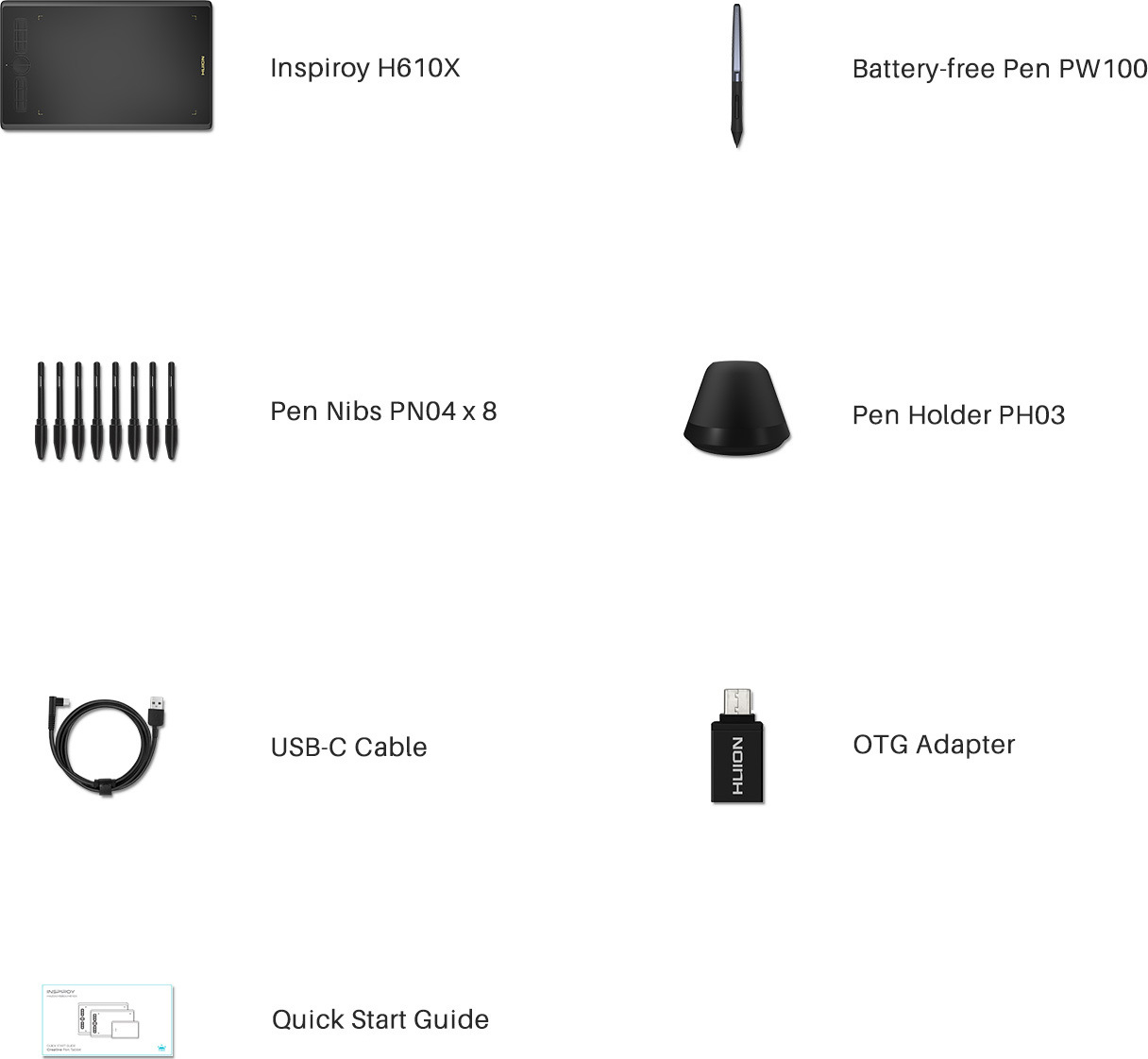 Huion Inspiroy H610X Γραφίδα Σχεδίασης χωρίς Οθόνη - Image 5