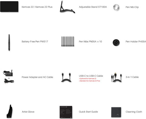 Huion Kamvas 22 Plus Γραφίδα Σχεδίασης με Όθονη FHD 21.5" - Image 9