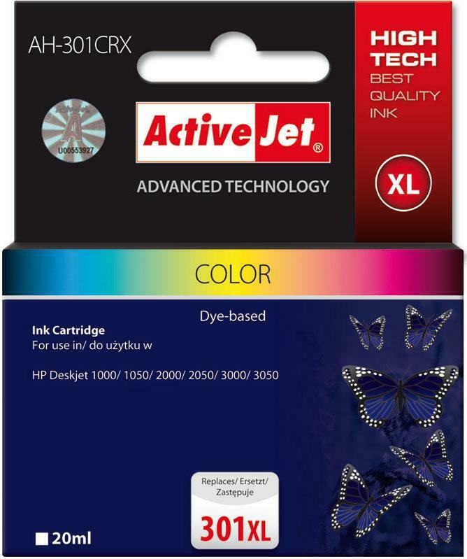 Active Jet Συμβατό Μελάνι Εκτυπωτή InkJet HP 301XL CH564EE 460 Σελίδων 21ml Πολλαπλό (Color) - Image 3