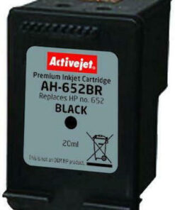 Alternative view of Active Jet Συμβατό Μελάνι Εκτυπωτή InkJet HP 652 F6V25AE 650 Σελίδων 20ml Μαύρο