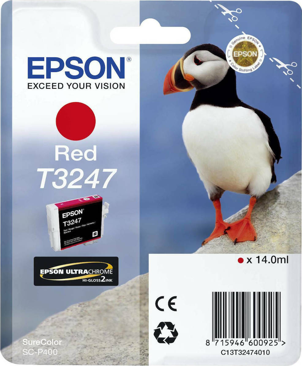 Epson T3247 Γνήσιο Μελάνι Εκτυπωτή InkJet Κόκκινο (C13T32474010)