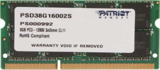 Patriot DDR3 με Module 1x8GB και Ταχύτητα 1600 για Laptop PSD38G16002S - Image 6