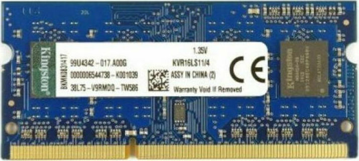 Kingston DDR3 με Module 1x4GB και Ταχύτητα 1600 για Laptop KVR16LS11/4 - Image 4