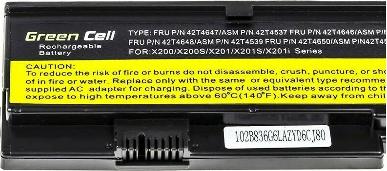 Green Cell Συμβατή Μπαταρία για Lenovo ThinkPad X200/X201/X201i με 4400mAh - Image 4