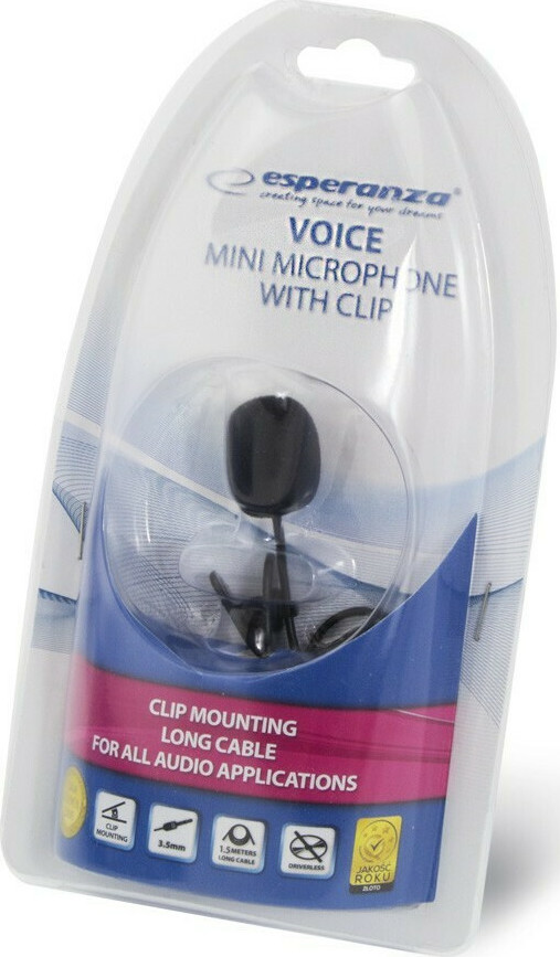 Esperanza Mini Microphone Clip Voice Ενσύρματο - Image 3