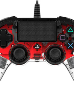 Nacon Wired Illuminated Compact Controller για PS4 Crystal Red