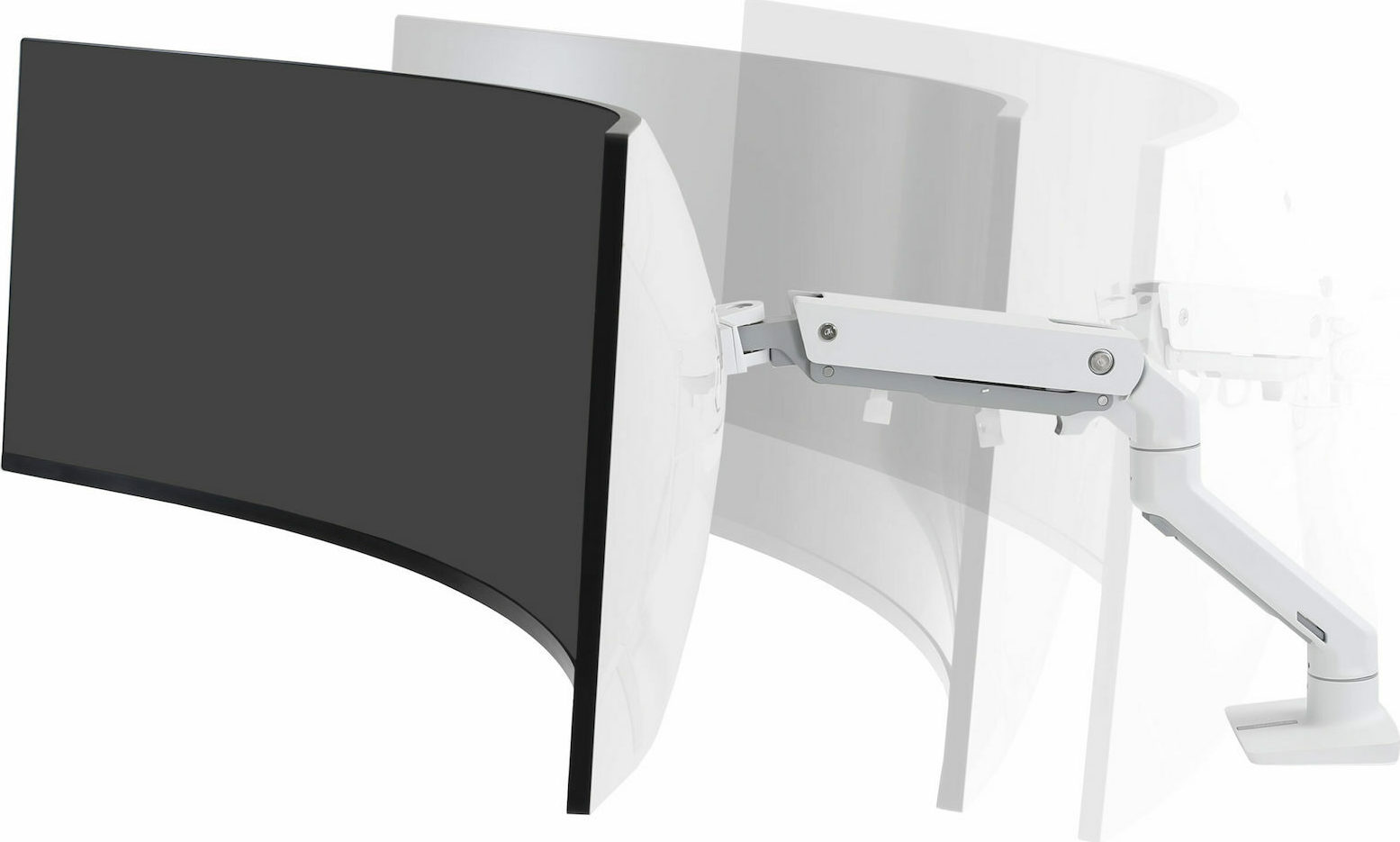 Ergotron HX Βάση Γραφείου Οθόνης έως 49" με Βραχίονα Λευκή - Image 2