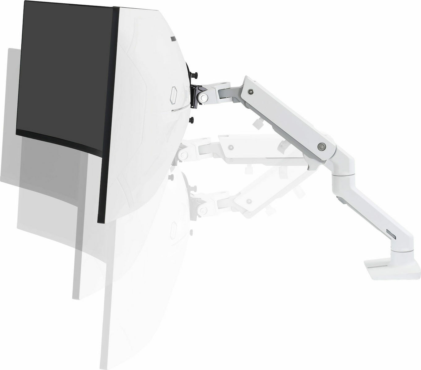 Ergotron HX Βάση Γραφείου Οθόνης έως 49" με Βραχίονα Λευκή - Image 3