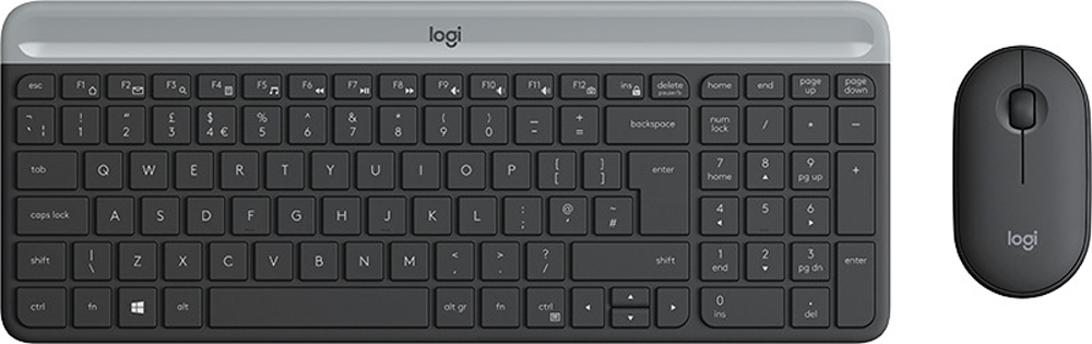 Logitech MK470 Ασύρματο Σετ Πληκτρολόγιο & Ποντίκι Αγγλικό US Γκρι