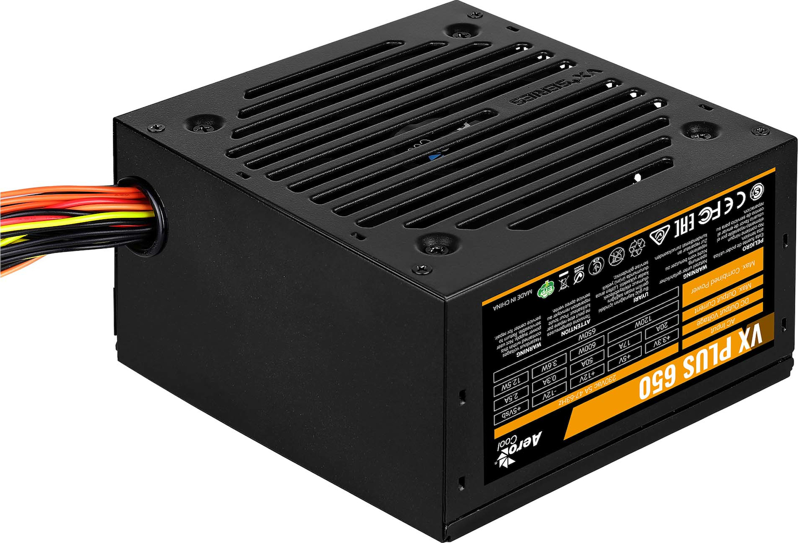 Aerocool VX Plus 650W Μαύρο Τροφοδοτικό Υπολογιστή Full Wired - Image 4