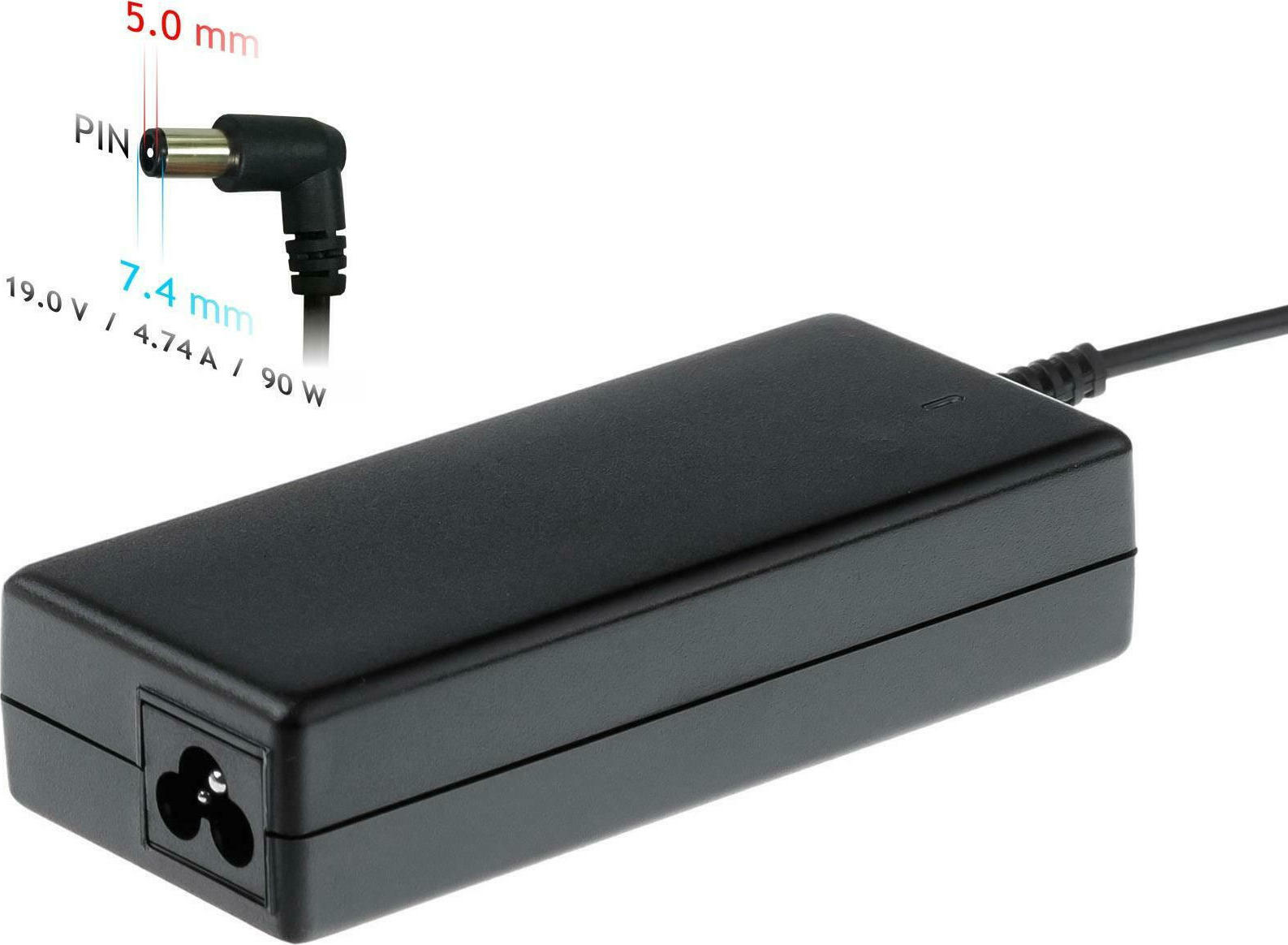 Akyga Φορτιστής Laptop 90W 19.0V 4.7A για HP χωρίς Καλώδιο Τροφοδοσίας