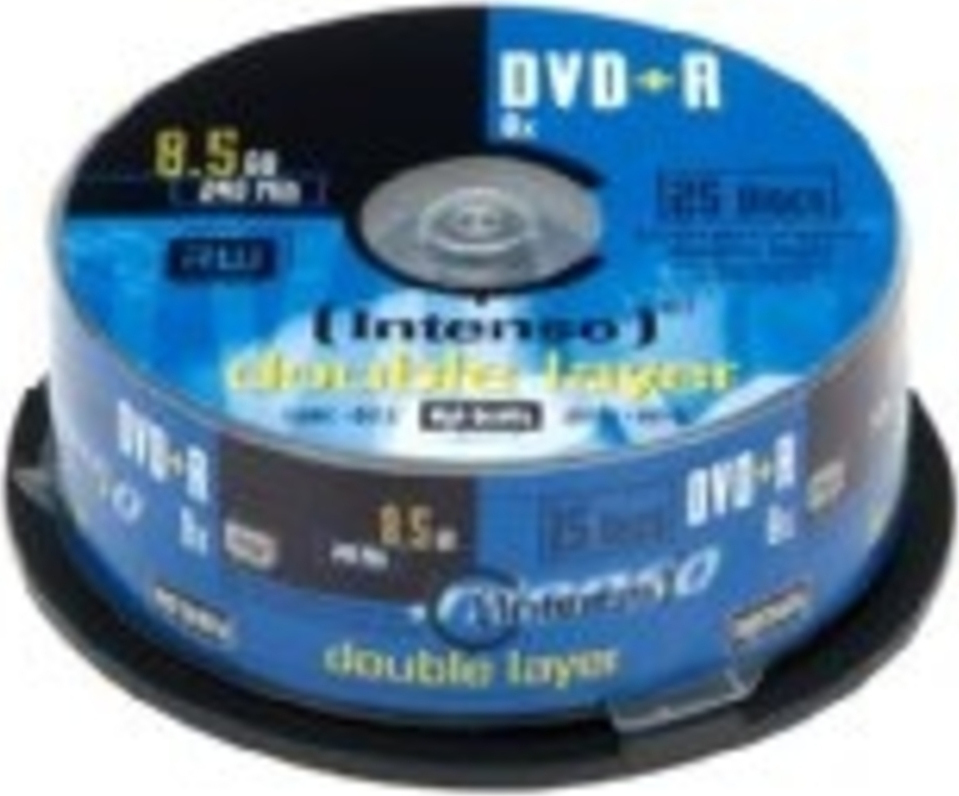 Intenso Εγγράψιμα DVD+R 8x Dual Layer 8.5GB Cake Box 25τμχ