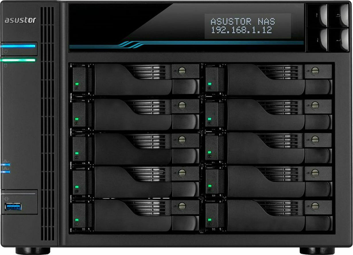 Asustor Lockerstor 10 (AS6510T) NAS Tower με 10 θέσεις για HDD/M.2/SSD και 2 θύρες Ethernet - Image 3