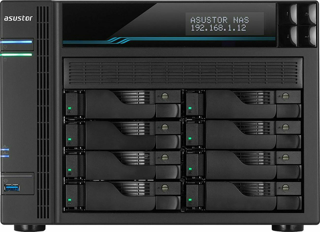 Asustor Lockerstor 8 (AS6508T) NAS Tower με 8 θέσεις για HDD/M.2/SSD και 2 θύρες Ethernet